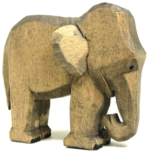 Kunstgewerbliche Schnitzterein Emil Helbig Elefant mittel  (Kunstgewerbliche Schnitzterein Emil Helbig 09-50M) Elefant, mittlere Größe